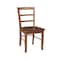 International Concepts 36 in. Round Extension Dining Table with Leaf and 2 Madrid LadderBack Chairs - 3 Piece Dining Set K42-36RXT-C2-2 - alternate 4